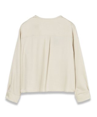 JOSEPH ソフトビスコーステーラリング　ノーカラーシャツ Quail