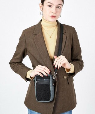 LeSportsac DENIM PHONE CROSSBODY/ブラックデニム/ブラックシェルパ