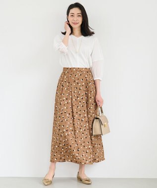 自由区 【洗える】エッセンシャルポンチ Vネックカットソー アイボリー系