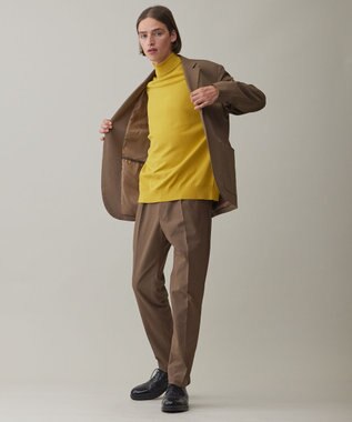 UNFILO MENS スタイリッシュ タートルネック ニット マスタード