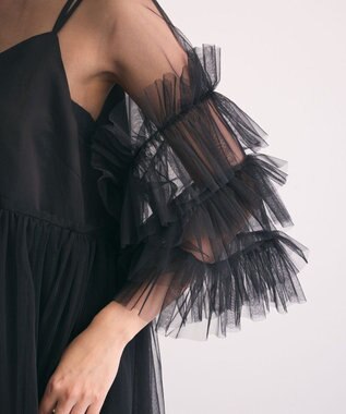 Green Parks ・Ｒａｉｌｍｅ　チュールワンピース（インナーＯＰ付） Black