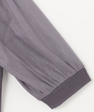 ANY SIS 【洗える】ハートネックファブリックコンビ ニット スレート