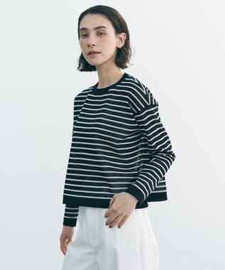 UNFILO シアーフォルムニット ボーダー