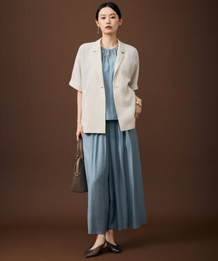 自由区 L 【カタログ掲載・人気素材・新型登場・新色追加・セットアップ対応】エアリーツイルプルオーバー ブラウス ［新色］サックス