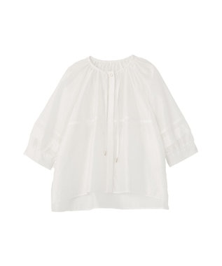 YECCA VECCA タックスリーブシアーシャツ Off White