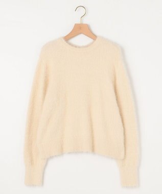 組曲 L 【前後着用可】2WAYナイロンファー ニット アイボリー系