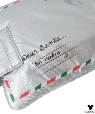 earth music&ecology 【予約】Disney/ミッキーチャーム付きレターモチーフポーチ シルバー