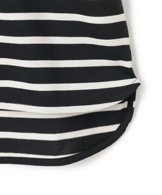 J.PRESS YORK STREET 【WOMEN】ボーダードルマン Tシャツ ブラック系1