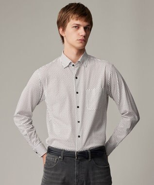 JOSEPH ABBOUD 【キングサイズ・25SS・洗える】コンパクトジャージープリント シャツ