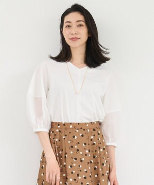  【洗える】エッセンシャルポンチ Vネックカットソー