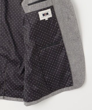 JOSEPH ABBOUD 【軽量】ブロックベロア ストレッチ ジャケット ライトグレー系