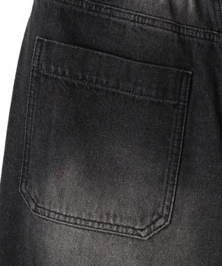 WEGO ヴィンテージウォッシュデニムハーフパンツ ブラック