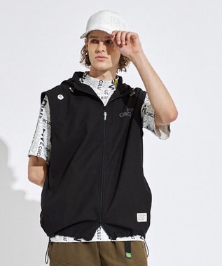 PW CIRCULUS 【袖2WAY】【MEN】デタッチャブル アノラック ブラック系