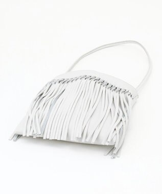 23区 NOMADIS DANCE フリンジ ポシェット ライトグレー系