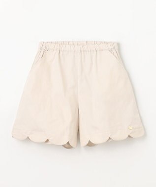 ANY KIDS 裾 スカラップ ショートパンツ ミルキーベージュ