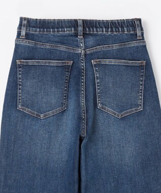 ANY L 【ウエストゴム】ストレートワイドデニム フェードインディゴ