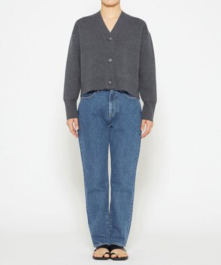 uncrave 【選べるレングス】ウールナイロン ジャガード ニット カーディガン（uncrave STANDARD） ブラック