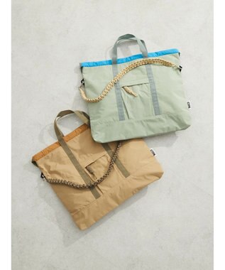 Green Parks ■ＣＯＮＴＲＯＬ　ＦＲＥＡＫ　ナイロン３ＷＡＹスクエアトート Beige