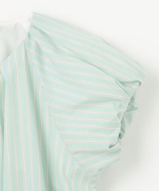 組曲 KIDS 【150-160㎝】サマーストライプ ブラウス セージ系1