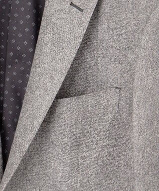 JOSEPH ABBOUD 【キングサイズ・軽量】ブロックベロア ストレッチ ジャケット ライトグレー系