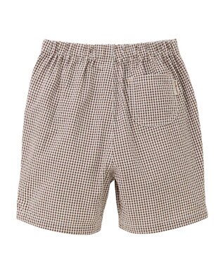 MIKI HOUSE HOT BISCUITS 【80-120cm】サッカー素材 5分丈パンツ ダークブラウン