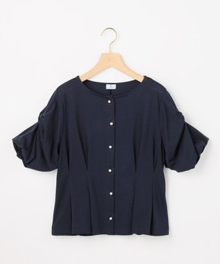 組曲 S 【美人LABコラボ】ビューティーファンクションジャージー パールコルセットトップス ネイビー系