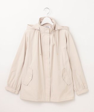 J.PRESS LADIES L 【洗える・撥水】マイクロタフタ フーデッド ショート コート ライトベージュ系