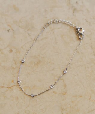 Tiaclasse ストーンチェーンブレスレット シルバー