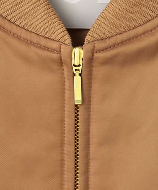 ICB 【洗える】 マットサテン MA-1ブルゾン キャメル系