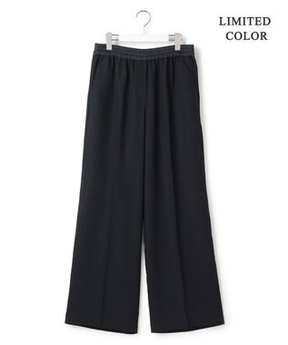ICB L 【先行予約・WEB限定カラーあり】FluidBackSatin ワイドパンツ ネイビー［WEB限定］