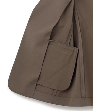 UNFILO TENNEN TOUCH ノーカラージャケット ブラウン