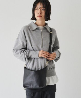 russet ソフトレザーシンプルショルダーバッグ (CE-1328-WEB) Black