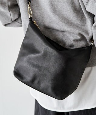 russet ソフトレザーシンプルショルダーバッグ (CE-1328-WEB) Black