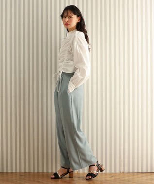 Green Parks ・ＡＮＤＳＥＡＲＣＨ　ドロストリボンブラウス Off White