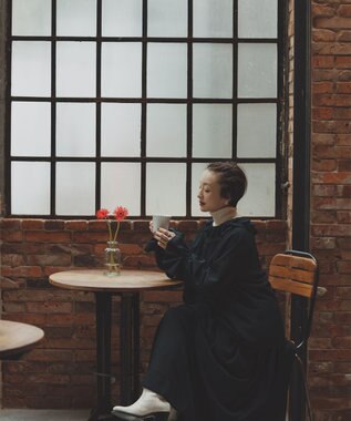 #Newans 【高山都さんコラボ】ダブルギャザーロングスカート ブラック