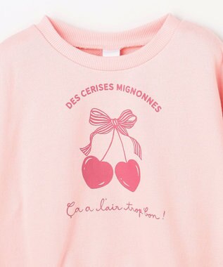 ANY KIDS 【WEB限定】7days 裏毛トレーナー ピンク×サクランボ