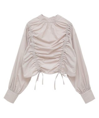 Green Parks ・ＡＮＤＳＥＡＲＣＨ　ドロストリボンブラウス Gray