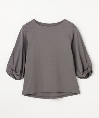 ANY L 【WEB限定】シルケットスムースツイストスリーブカットソー スレート