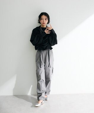 Green Parks ・ＡＮＤＳＥＡＲＣＨ　ドロストリボンブラウス Black