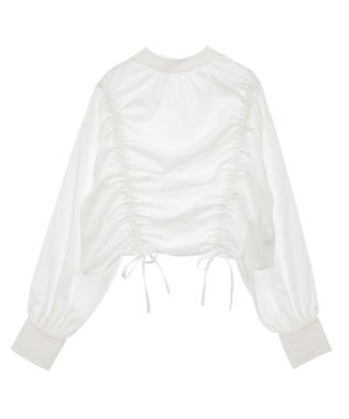 Green Parks ・ＡＮＤＳＥＡＲＣＨ　ドロストリボンブラウス Off White