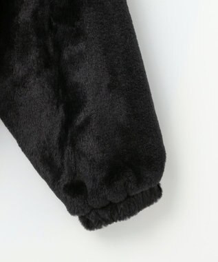 Feroux フード付きフェイクファー パーカー ブラック系