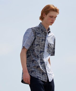 J.PRESS MEN Reyn spooner×J.PRESS リバースプリントクレイジーシャツ ネイビー系9