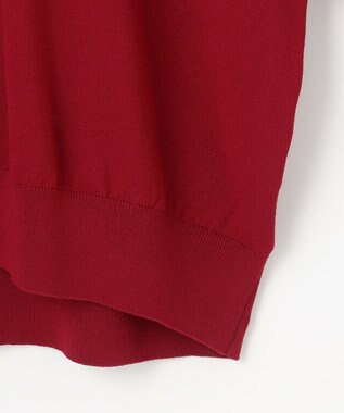 ANY インターシャロゴニットプルオーバー レッド×エクリュ