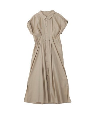 YECCA VECCA 【ORGABITS】タックシャツワンピース Beige
