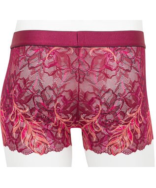 WACOAL MEN WACOAL MEN 【レースボクサー】 ボクサーパンツ フロント快適グラマラス 通気性 スカラ始末(裾部分) 前閉じ レース 下着 メンズ WT3826 /ワコールメン レッド