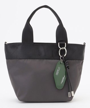 UNFILO ナイロン ミニトートバッグ チャコール