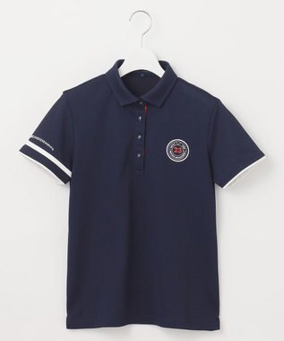 23区GOLF 【WOMEN】【吸水速乾/UVカット】エイトロックポロシャツ ネイビー系