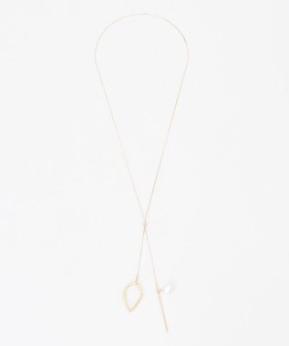 ANY パールアシメネックレス ライトゴールド