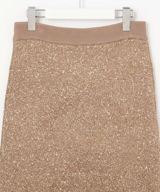 自由区 S 【カタログ掲載】スパンコールストレッチ スカート モカ