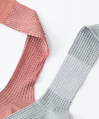 TRICOTE MERCER RIB HIGH SOCKS／MERCER RIB HIGH SOCKS 68PINKBEIGE